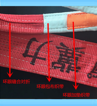扁平吊裝帶環(huán)眼對(duì)折縫合